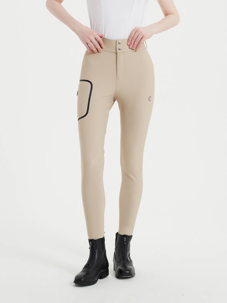 Mashang Equine Women's ultra -thin vertical zipper horsema pants professional semi -rubber ride pants KGW101N