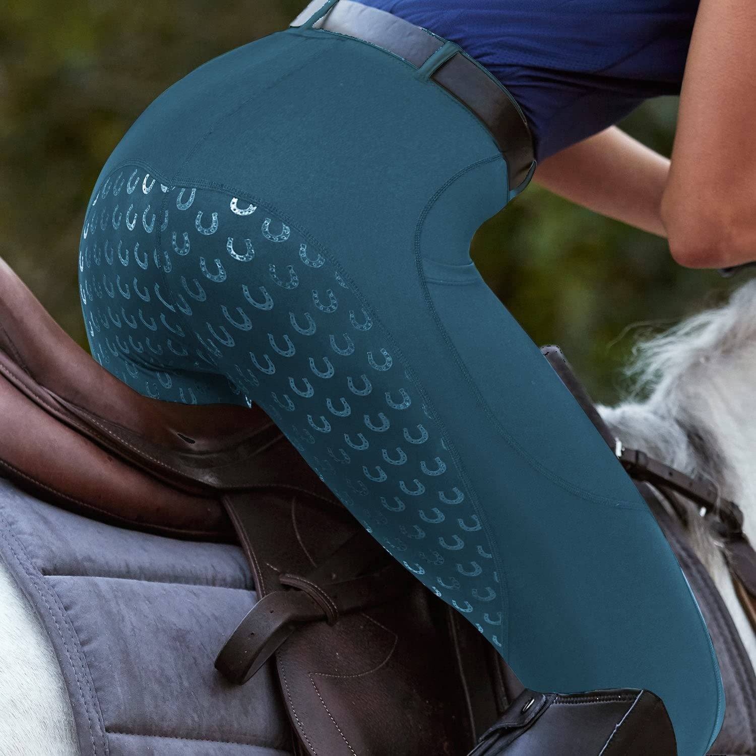 European and American women's whole seat ride tight pants active silicone grasping horses tight pants horses horses horses pants yoga leggings