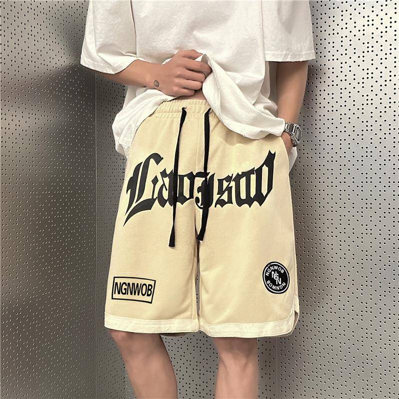 American tide brand shorts Men's summer loose high street VIBE five -point pants all -match handsome horse pants sports basketball pants