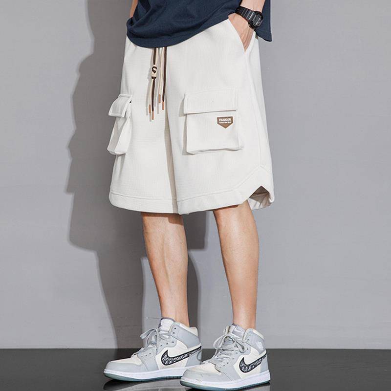 Large -size ice silk shorts Men's summer thin ice feel five points of pants loose and fat, increase fat people casual horse pants