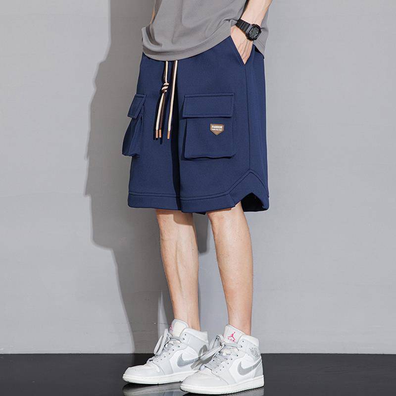 Large -size ice silk shorts Men's summer thin ice feel five points of pants loose and fat, increase fat people casual horse pants