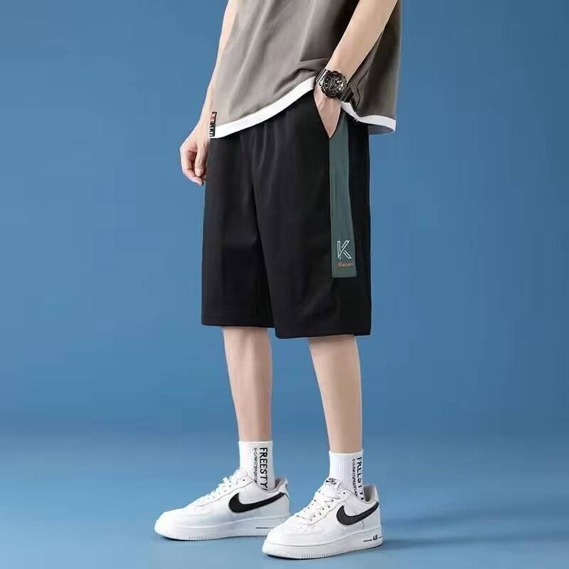 Summer casual shorts boys in summer thin loose beach horse pants large pants middle pants men's sports five -point pants