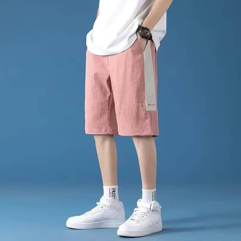 Summer casual shorts boys in summer thin loose beach horse pants large pants middle pants men's sports five -point pants