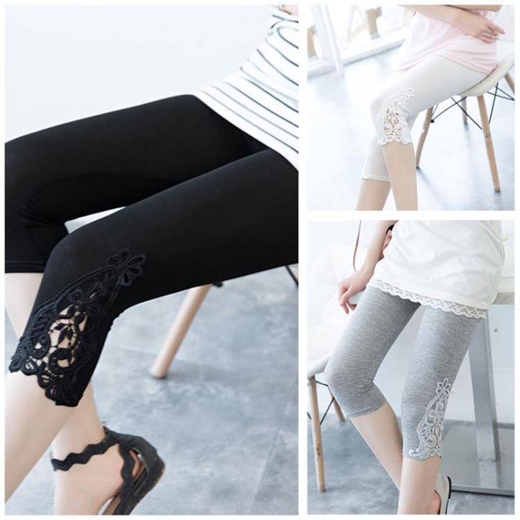 Point pants leggings mm2024 foot mouth 7 points tight body five -point slim -fitting summer pencil pants female