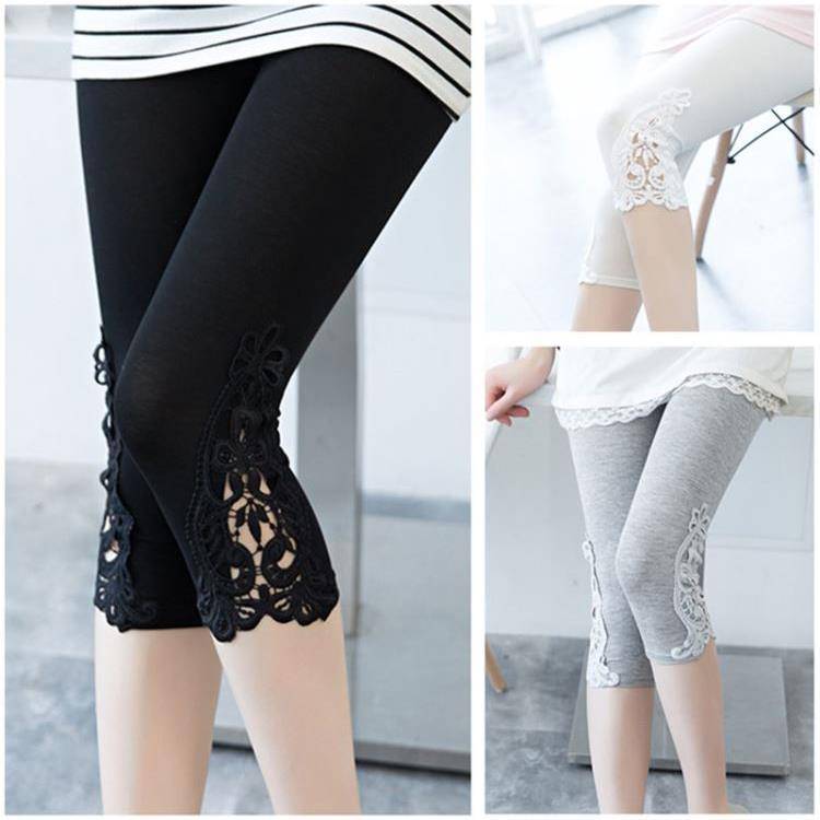Point pants leggings mm2024 foot mouth 7 points tight body five -point slim -fitting summer pencil pants female