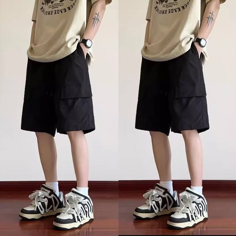 Workers and shorts Men's summer tide brand loose sports outside wearing mid pants ice silk thin casual pentae pants running horse pants