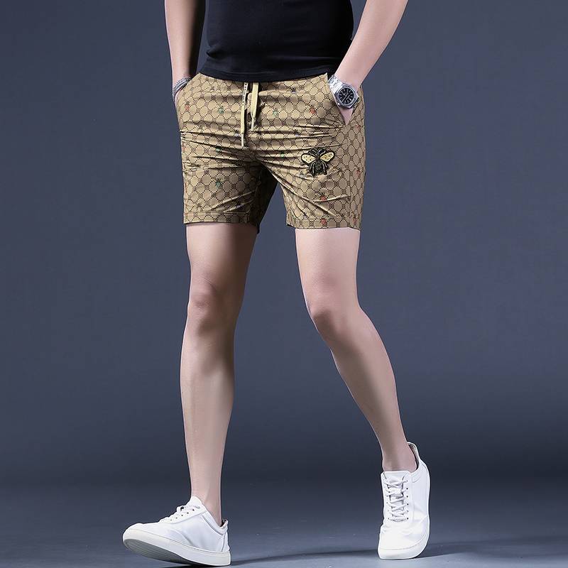 This year's popular pants men's Korean version of Silk Triploid Pants Men's Pants Hom Horse Pants Tide Short Tide Beach Pants Tide