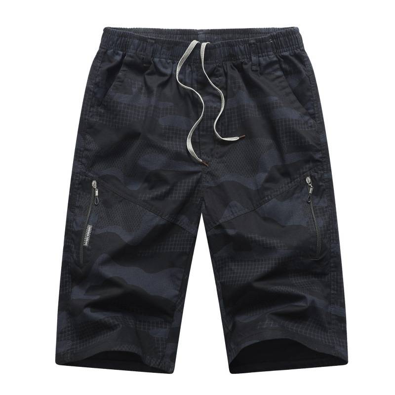 Pure cotton cotton 7 -point thin cropped cropped jeans 6 male horseshom pants 5 straight barrels in the pants casual summer wearing short -wearing pants ~