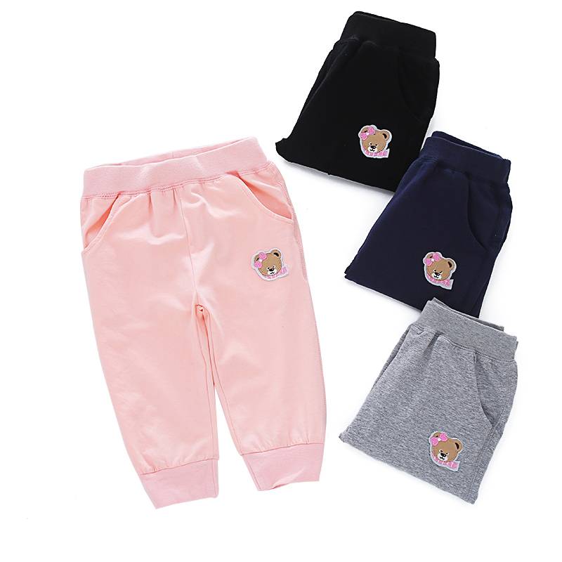 Girls' pants 2021 Summer dress in the summer children's children's pants in summer thin pants pants loose sports casual cropped pants