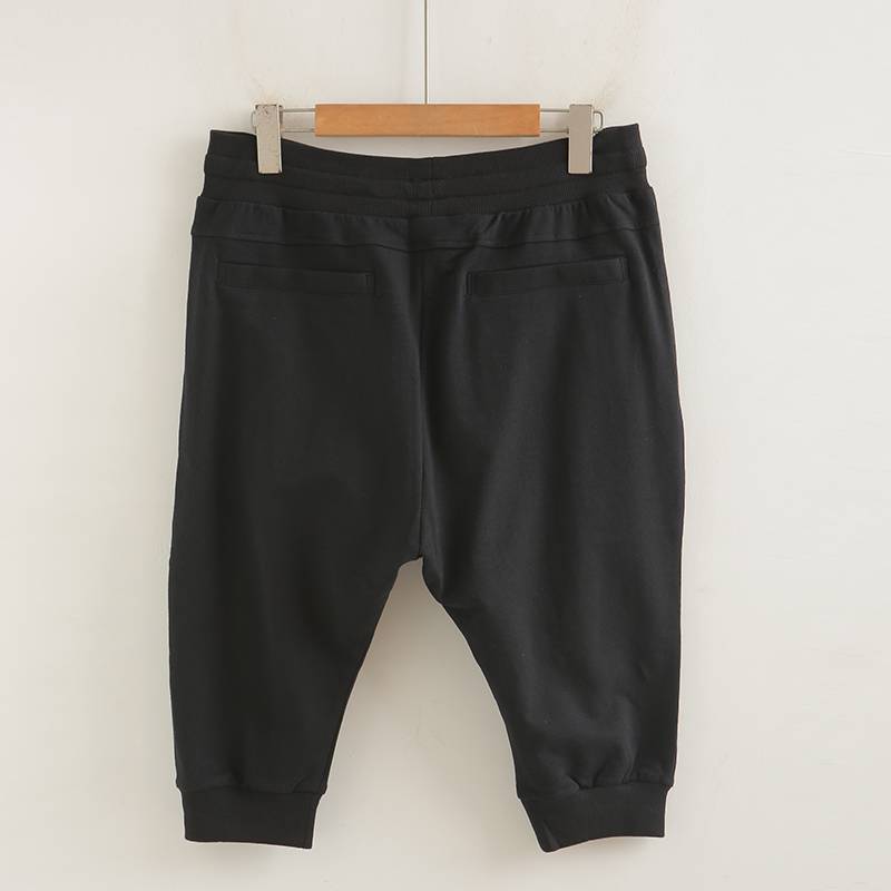 Female summer jeans knitted cotton fashion loose large size sports casual horse pants bundle footweed pants