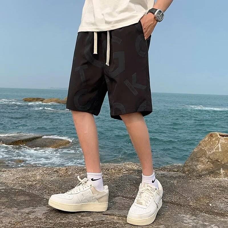 Japanese work shorts Men's summer casual horse pants loose big pants pants tide brand five -point pants