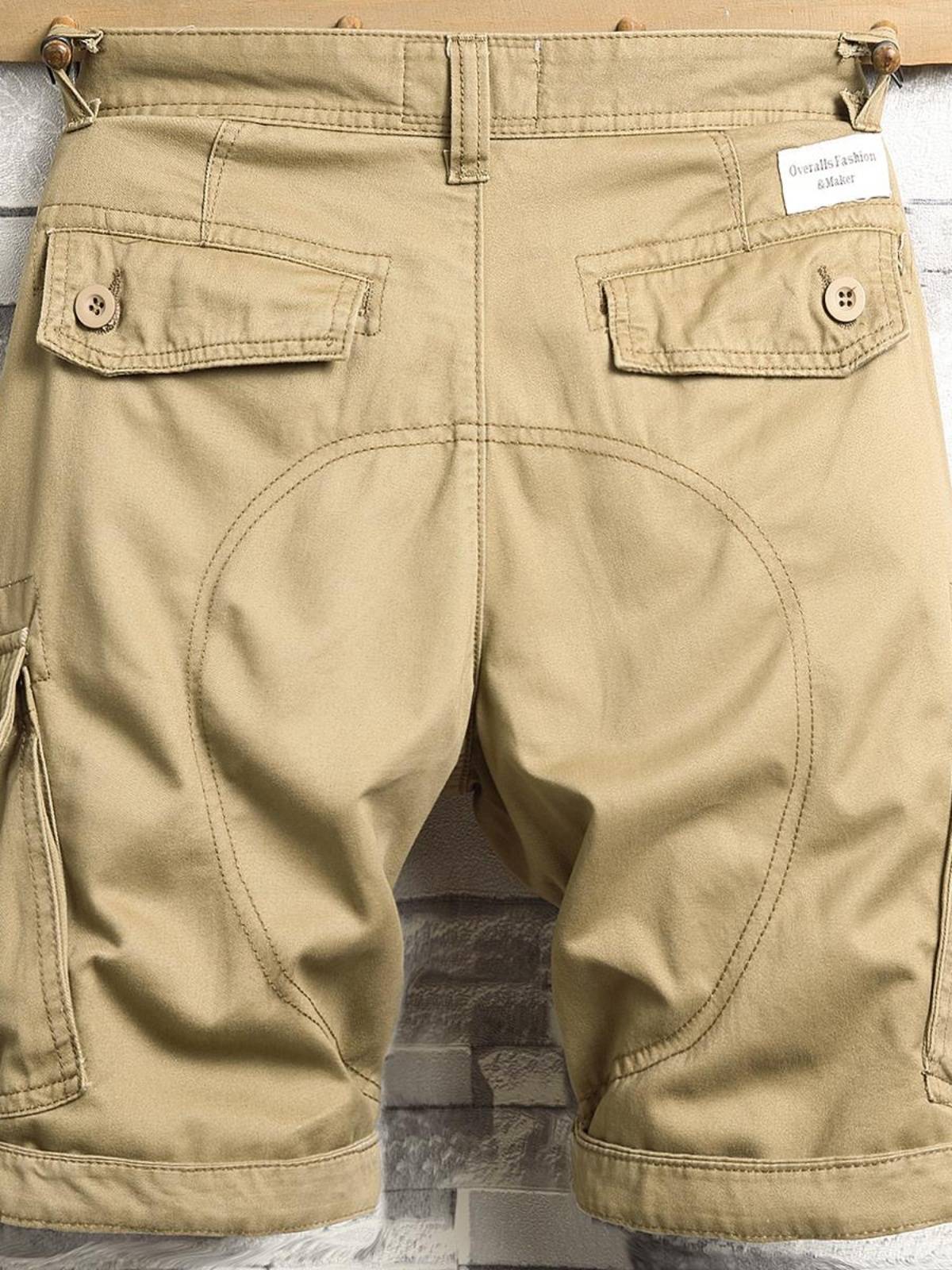 Summer Khami Workers in multiple bags of pants men's casual fashion, handsome pentae pants, denim loose straight straight horse pants wear resistance