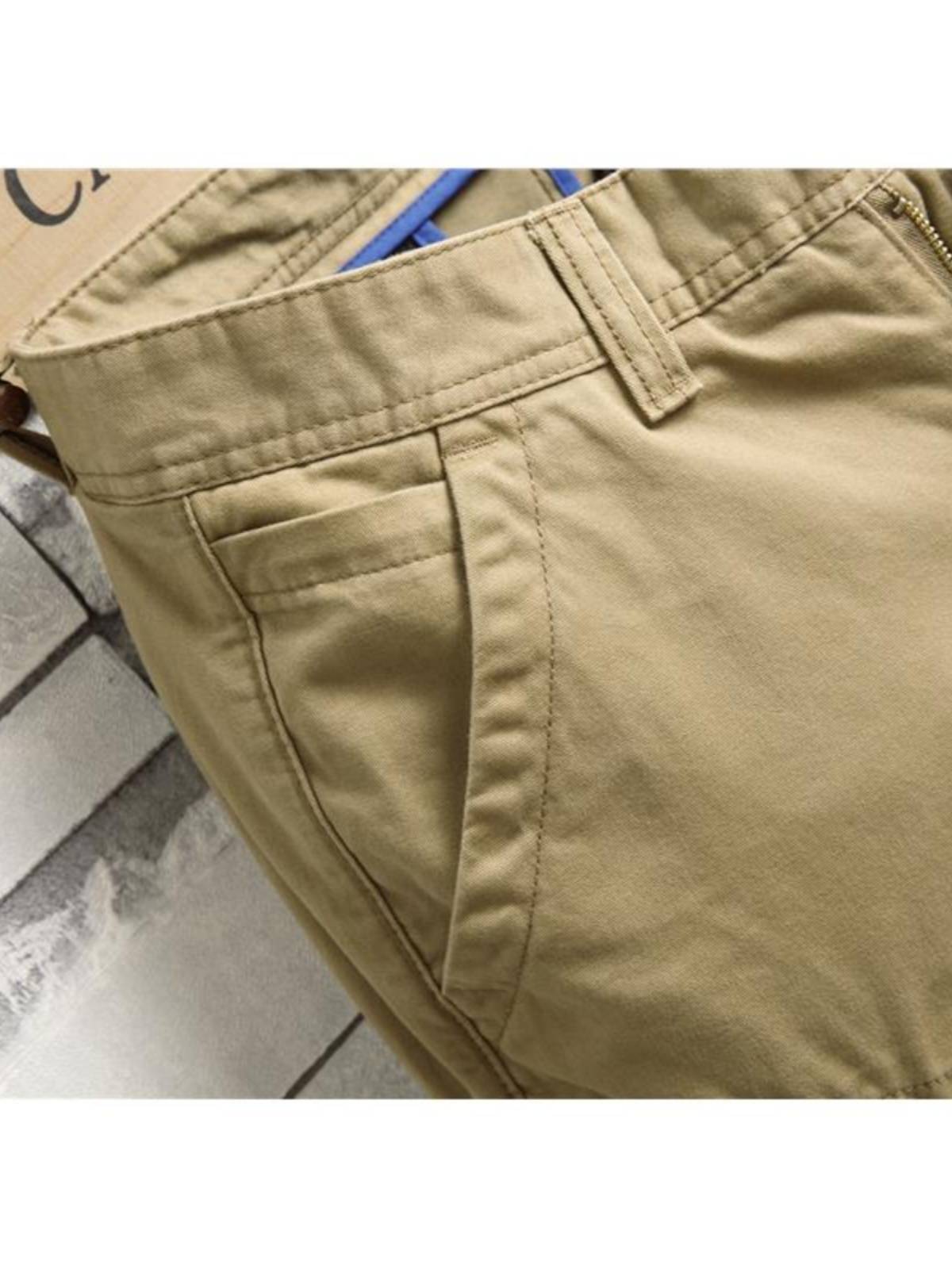 Summer Khami Workers in multiple bags of pants men's casual fashion, handsome pentae pants, denim loose straight straight horse pants wear resistance