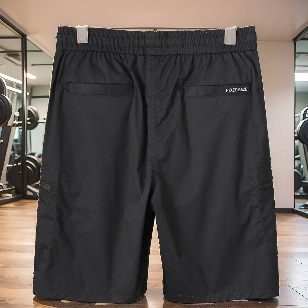 Old place high elastic ice silk cotton workers shorts men's summer leisure trend penta pants men's horse pants
