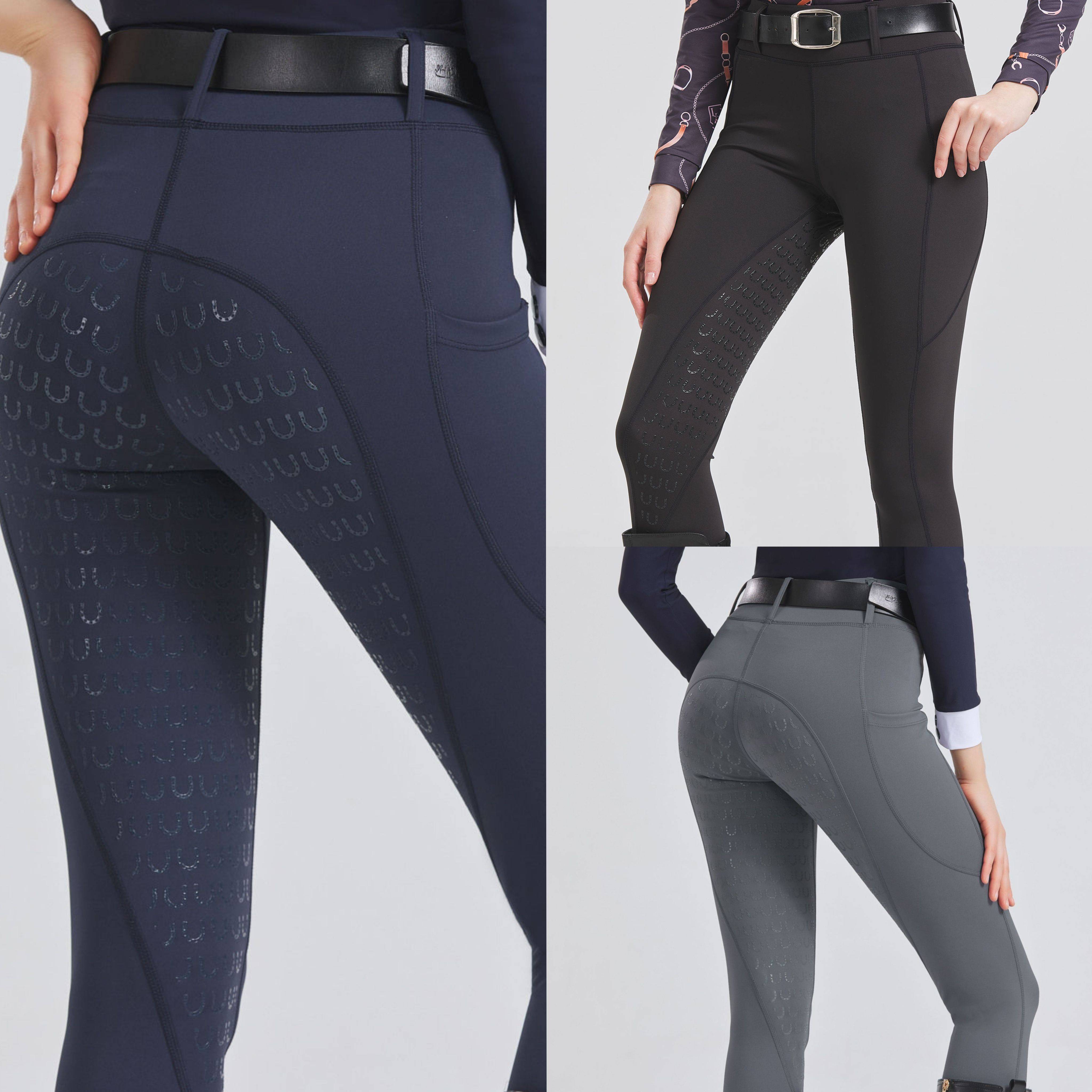 Wear -resistant summer thin slim -fitting children's horse riding pants high bomb -breathable adult equestrian pants female elastic non -slip silicone pants