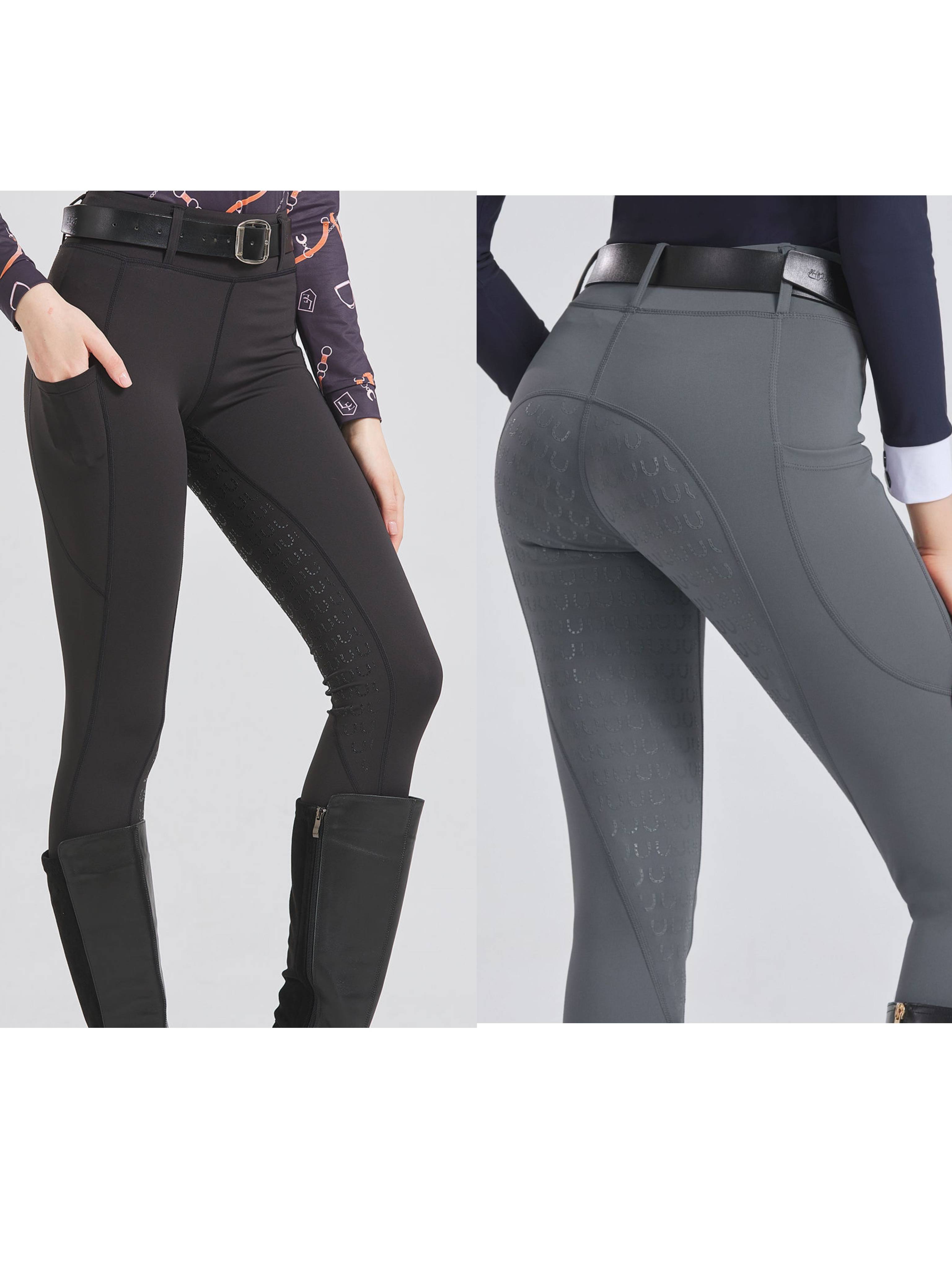Wear -resistant summer thin slim -fitting children's horse riding pants high bomb -breathable adult equestrian pants female elastic non -slip silicone pants