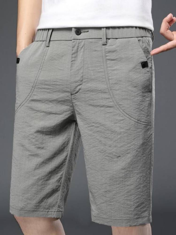 Summer thin ice silk linen linsea cotton and hemp casual shorts men's pants wearing men's pants pants and pants