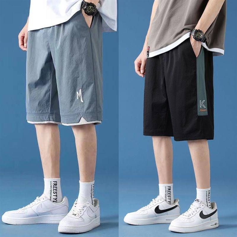 Men's shorts in summer [Bingshi two pieces] Spring and summer tide outdoor leisure horse pants penta pants youth pants