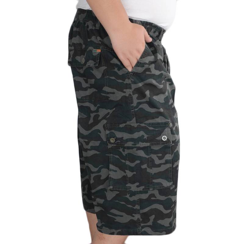 Summer casual cropped pants men middle -aged pure R cotton beach pants shorts, large size loose exercise, pants worker pants