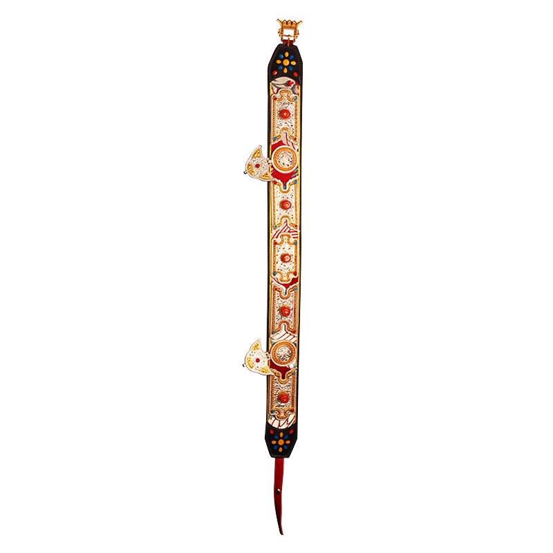 The new Tibetan Mongolian retro ethnic leather belt belt Tibetan robe hidden skirt with diamond gem Tibetan wind hook