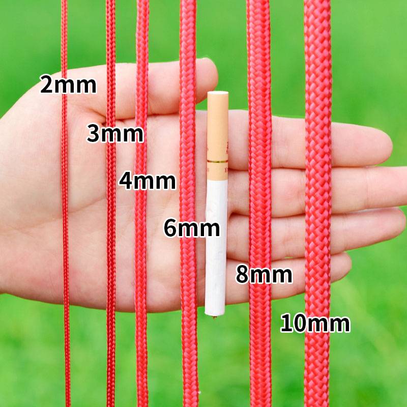 Rope bundling rope color nylon clothes drying sun -decorated rope hand -woven rope outdoor pull rope tent rope