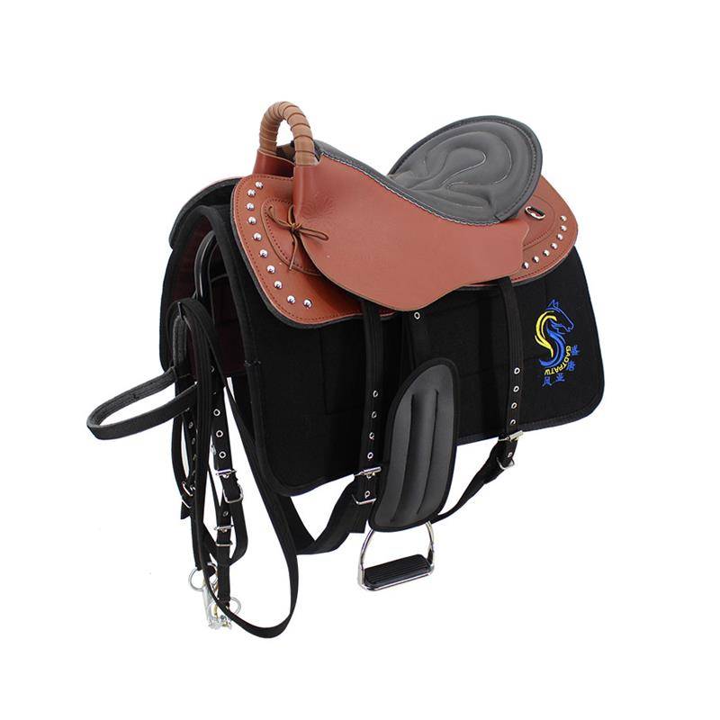 The saddle's full of new horses and cattle-skin tourists
