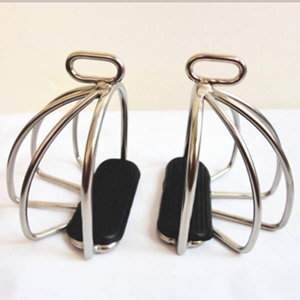 The new saddle horsema accessories electroplating stainless steel safety horseshoma safety protection set horse pedal espresso riding supplies