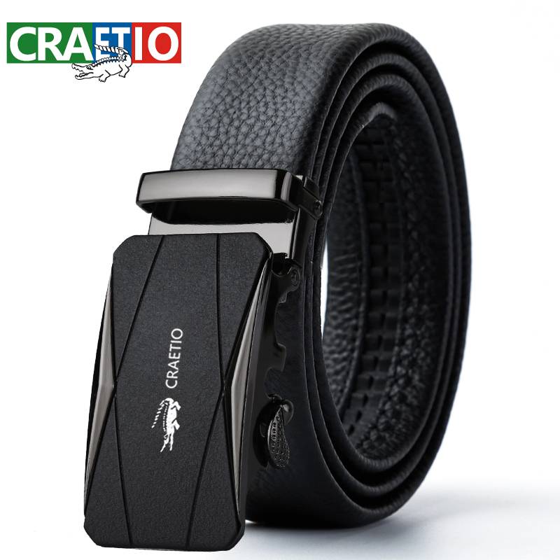 Crocodile man's leather belt, 2024 new, self-retarded belt business, soft-skin-skin real-pants man