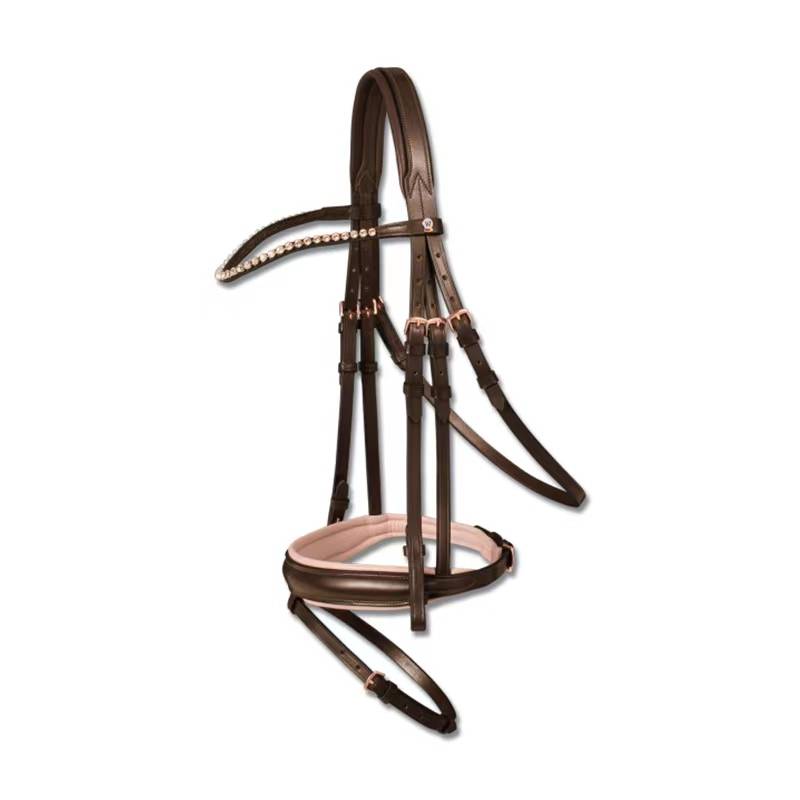 WALDHAUSEN imported golden rhinestone water reins can be disassembled and fitting soft end lining equestrian supplies