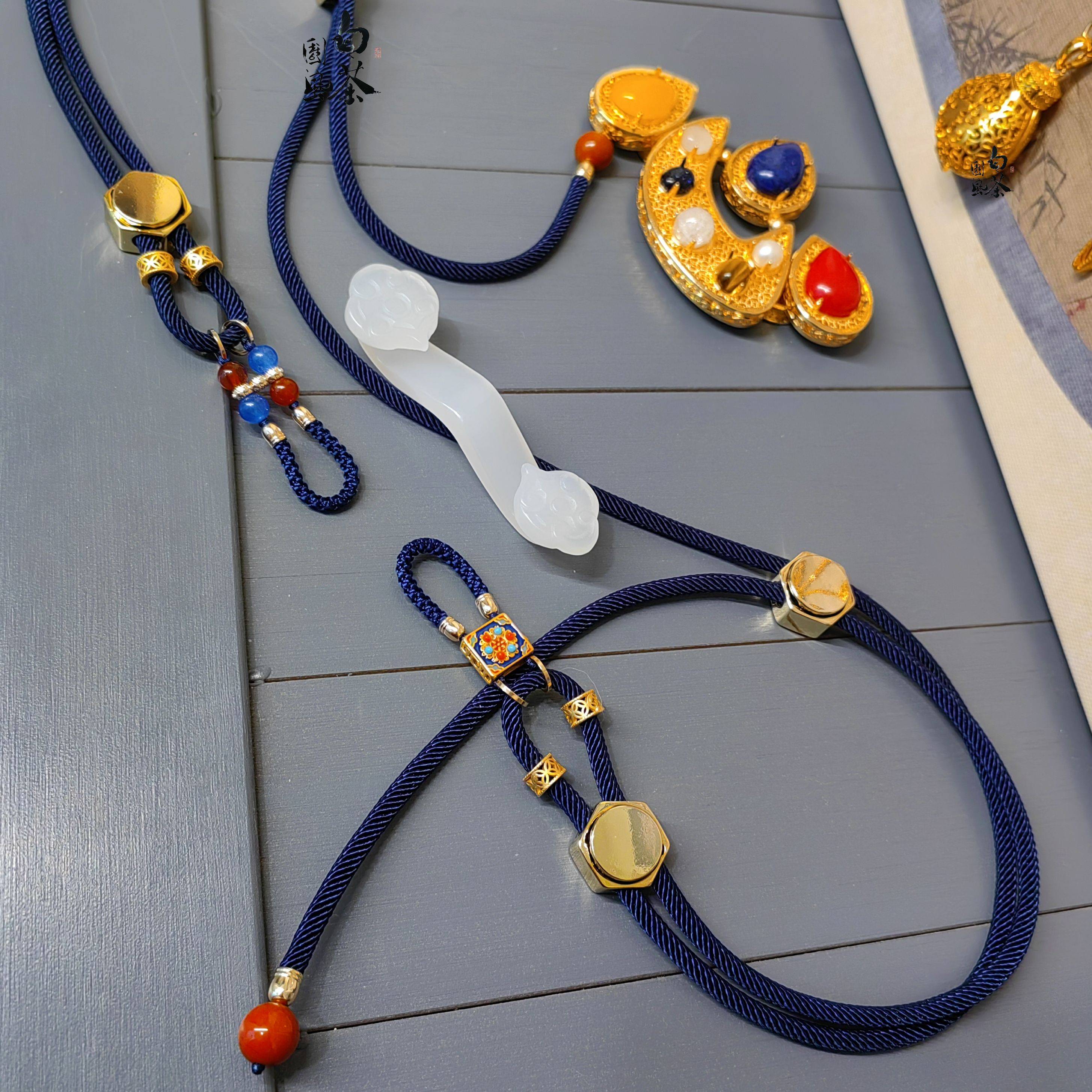 Ming Dynasty Hanfu accessories Ruyi's hook waist rope restoring the ring palace palace pouring waist chain jade leather tailor -made children