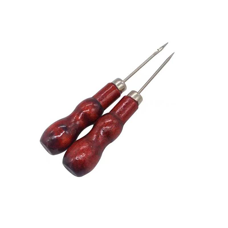 Wooden handle, a single gourd, a handmade leather perforation shoes, thousands of diamond drilling tires, tire needle cone wholesale DIY