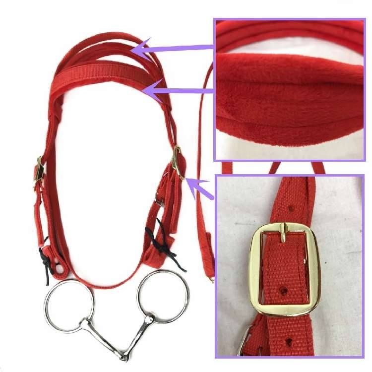 A new horse saddle with a colored, small-sized pony-sweety chord chews a full set of horse-cage grafts