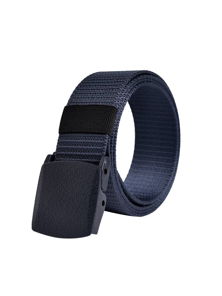 Canvas woven belt automatic buckleless metal men's new outdoor sports military training pants bag woven nylon flat buckle