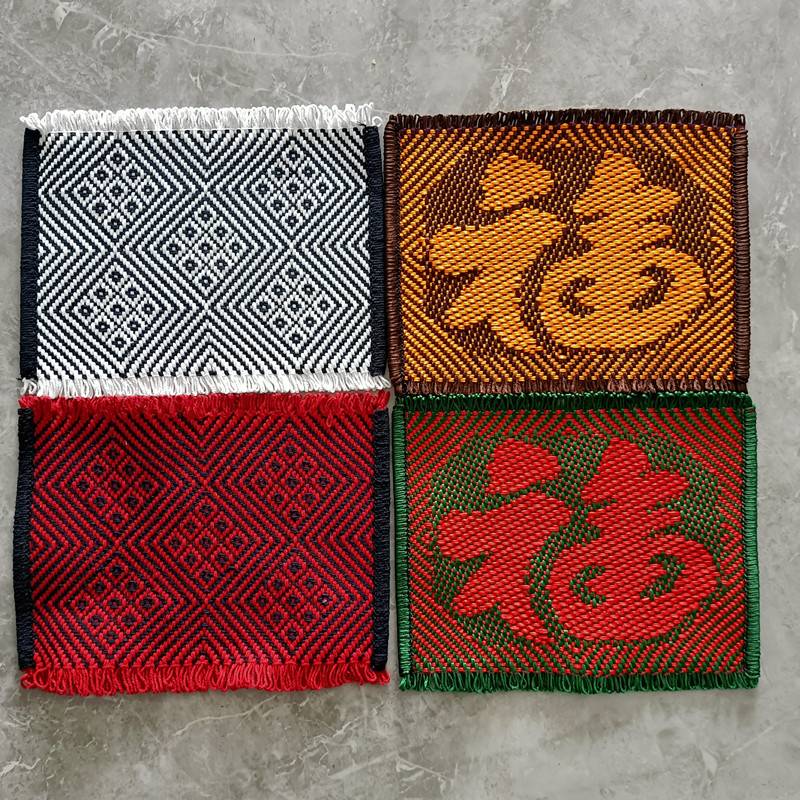 Folding stool Maza accessory thickened machine woven seat surface finished noodles blue and white face red black noodle rope to send needle thread