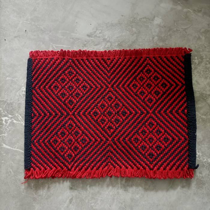 Folding stool Maza accessory thickened machine woven seat surface finished noodles blue and white face red black noodle rope to send needle thread