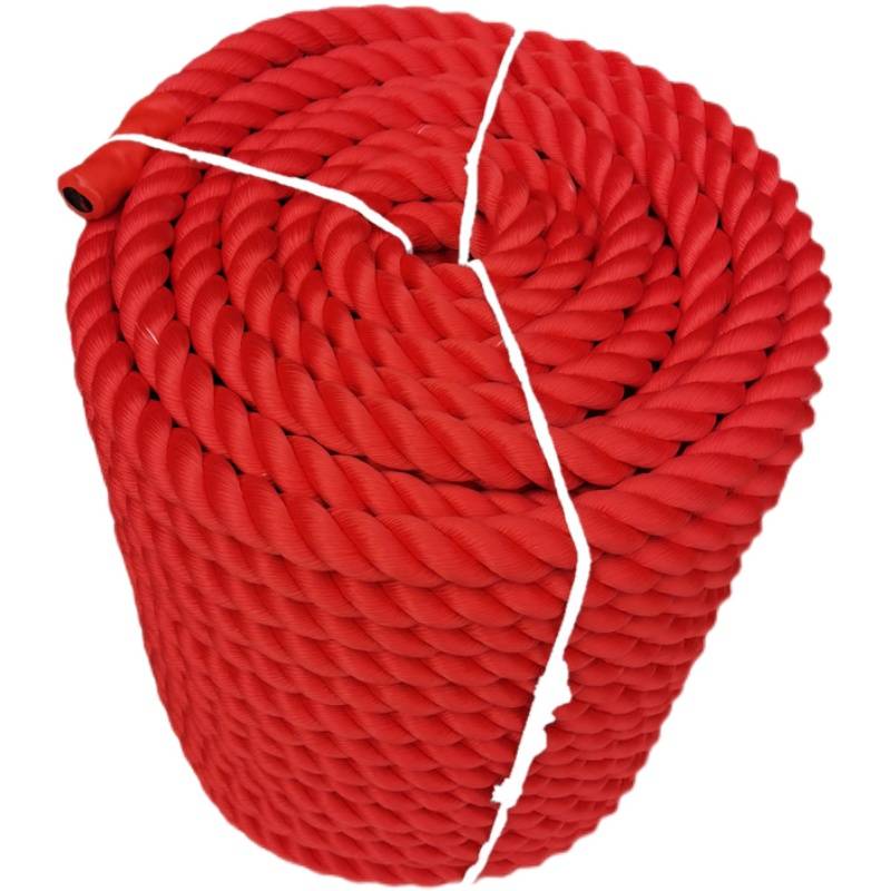 Three -stranded thick rope bold pallon polyester twist nylon rope wear -resistant breeding stage decoration tug of war climbing rope