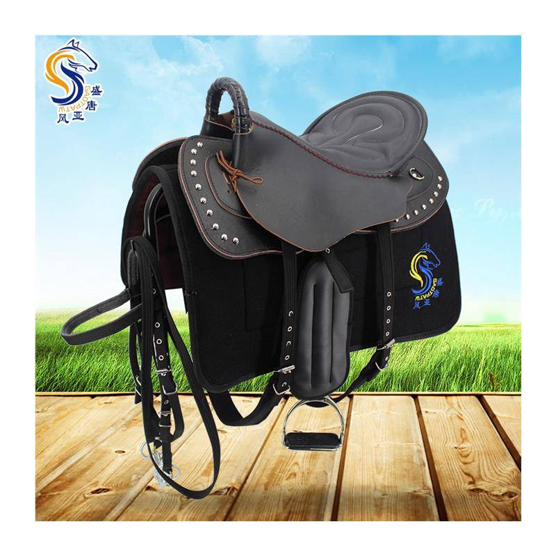 The saddle's full of new horses and cattle-skin tourists
