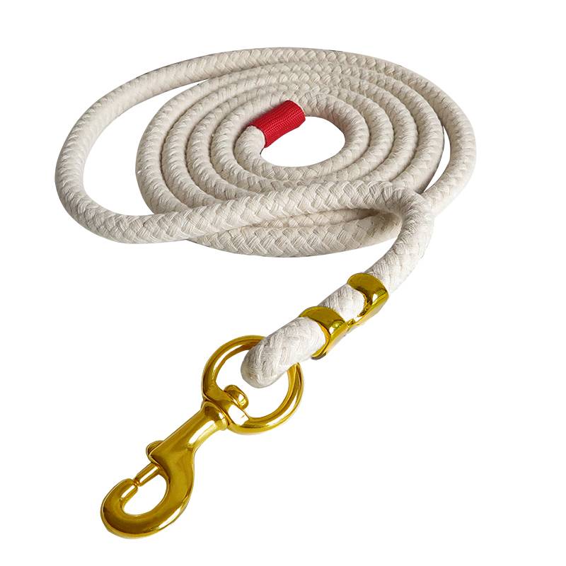 Pure cotton horsepower rope diameter 14 to 15 mm brass hooks and rope clip pets pull horse rope tail edge