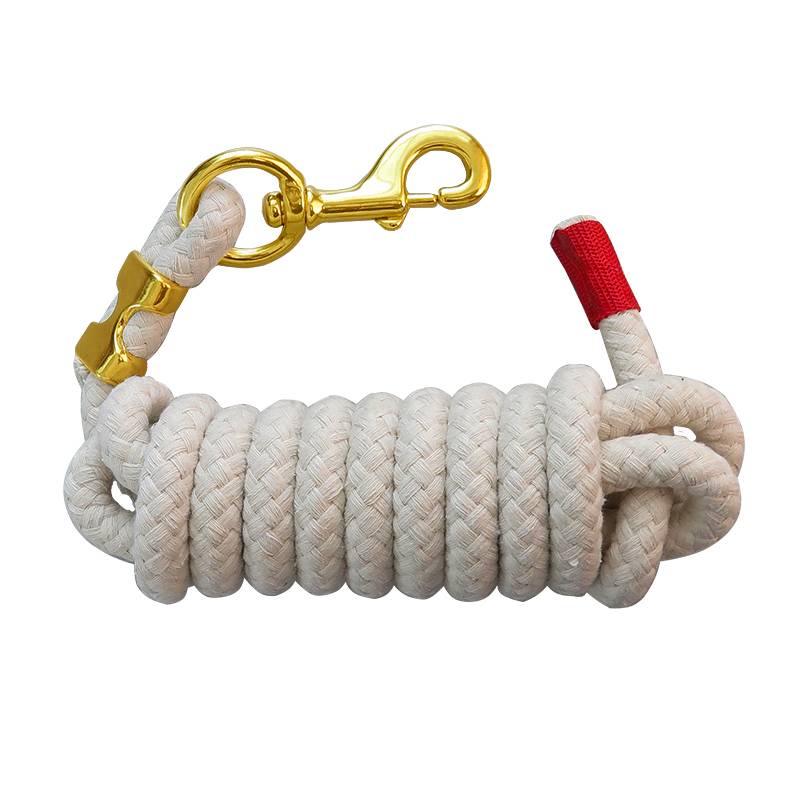 Pure cotton horsepower rope diameter 14 to 15 mm brass hooks and rope clip pets pull horse rope tail edge