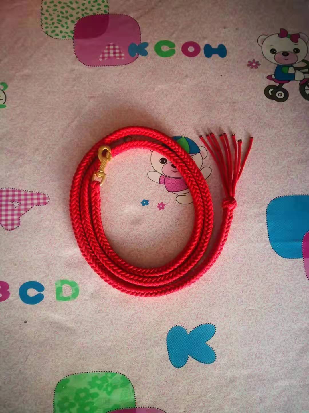 2 m long copper button red rope