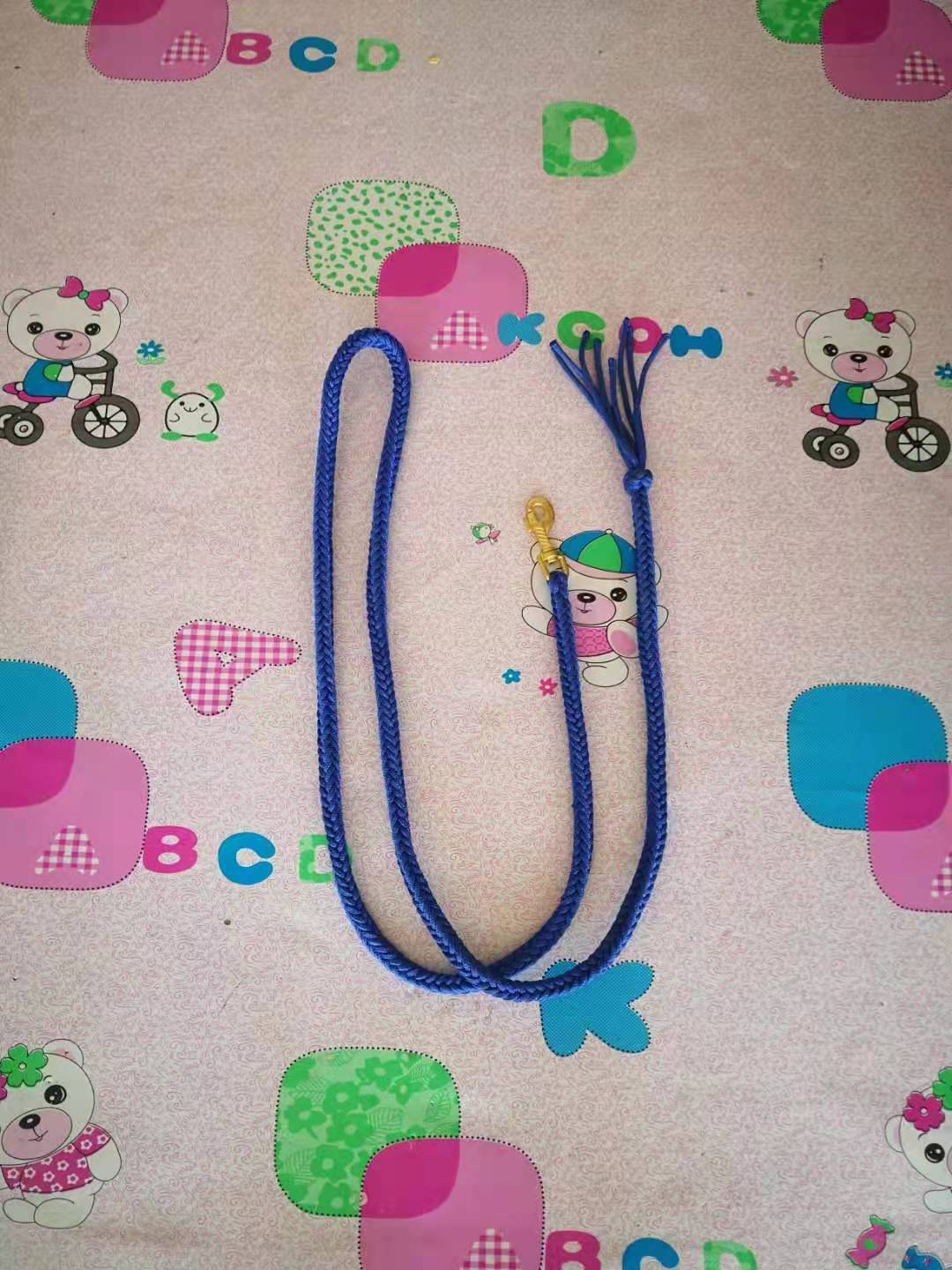 2 meters long copper button blue rope