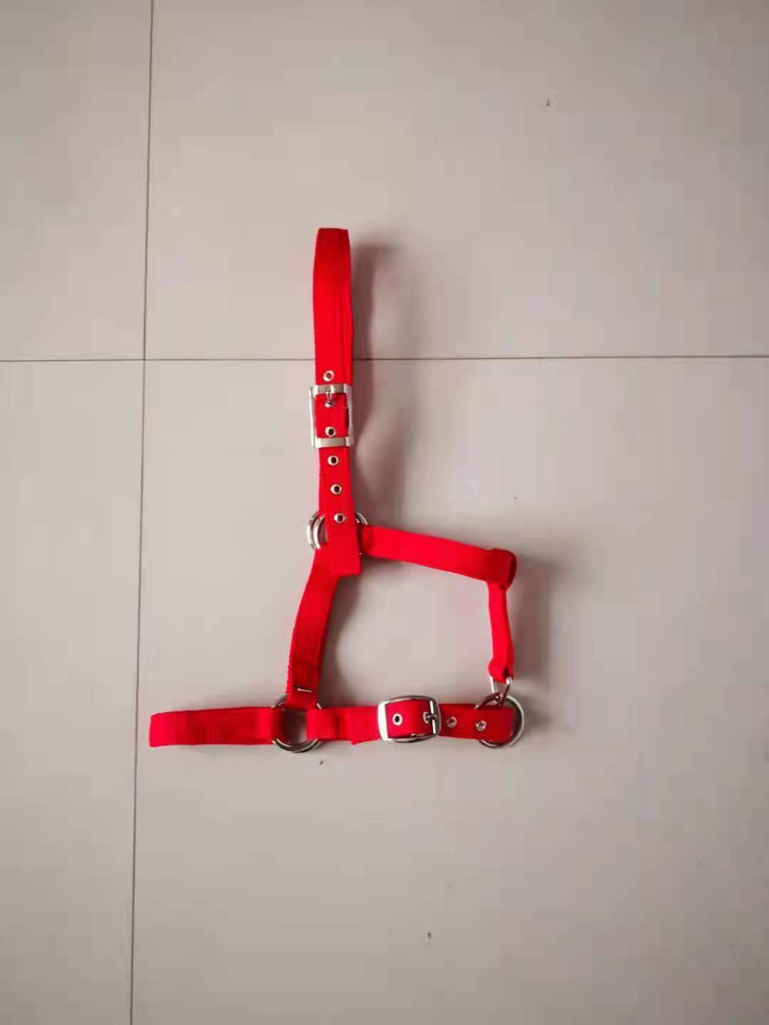 Red woven horse head