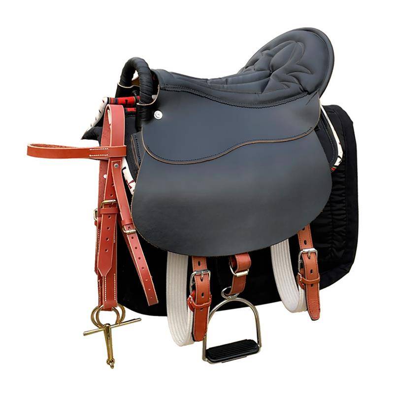 Strengthening pure cowhide soft sad saddle tourists saddle and saddling horse saddle