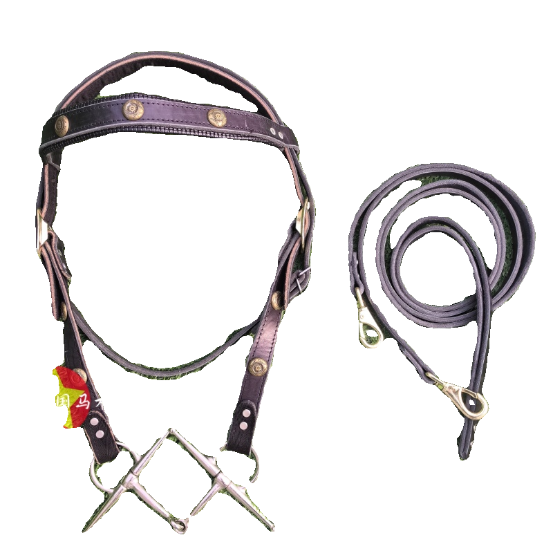 Cowhide leather reins ride riding horses, iron horses, water horses, water pheasters reins, full sets of