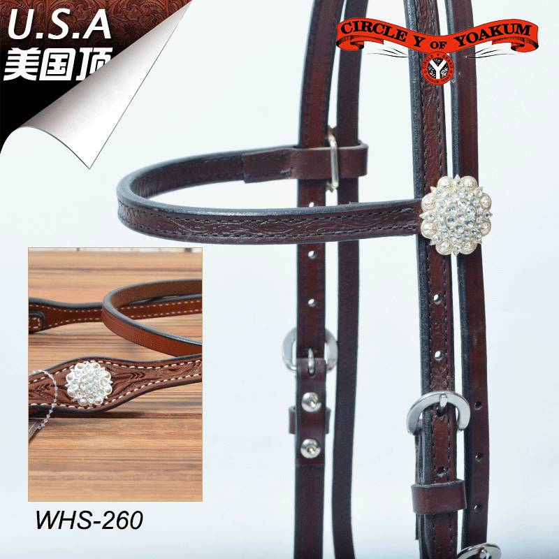 Cowea carved western -style water -style ribbon western saddling head cool denim equestrian leisure riding