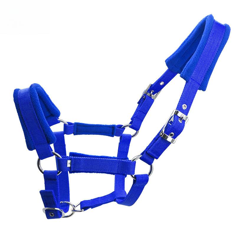 JR velvet soft pad horse cage head contains elastic sponge 25 mm wide PP nylon woven metal metal with eye buckle horse faucet