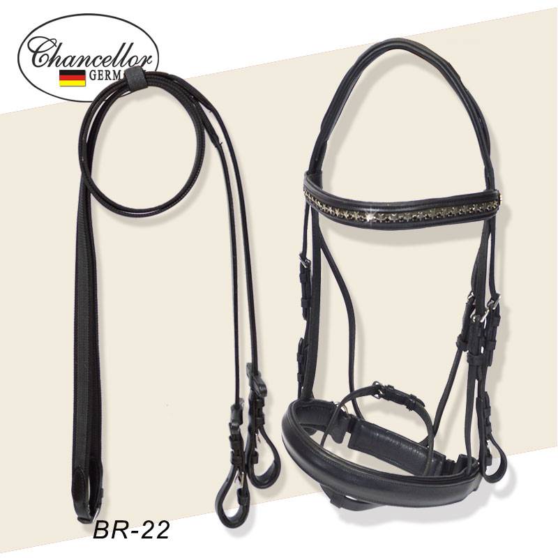 Germany imported British equestrian saddles, water, leather, brilliantly drilling eyebrows, leather tap reins in the western giant horses