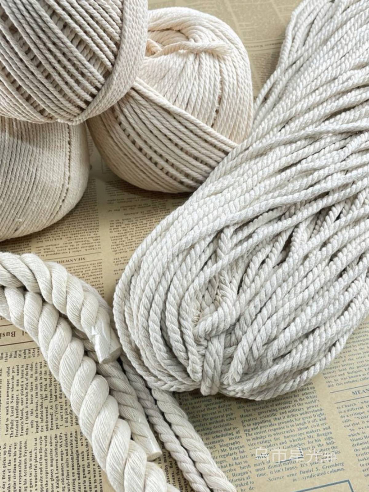 Pure cotton DIY hand -woven tapestry rope cotton rope environmentally friendly spatial foaming rope bundle rope decorative rope ring cotton rope