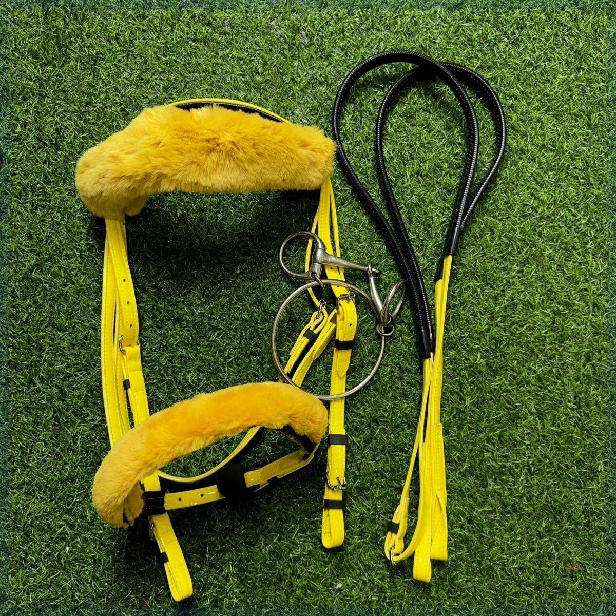 The new patent leather horse fork, Shuilekou, the noodle set of anti -frozen wear -resistant band double -haired band speed buckle full set
