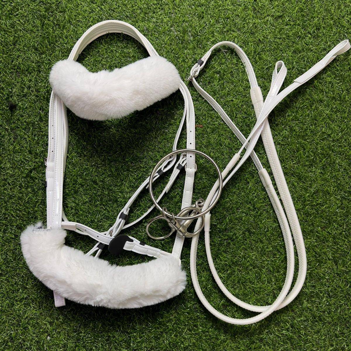 The new patent leather horse fork, Shuilekou, the noodle set of anti -frozen wear -resistant band double -haired band speed buckle full set